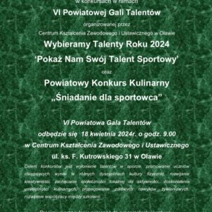 VI Powiatowa Gala Talentów – zaproszenie